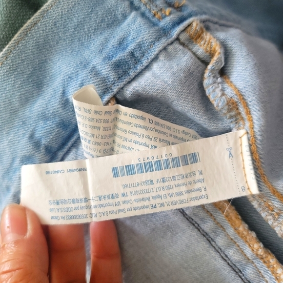 Forever 21 Boyfriend Vintage Washed Denim Jean Jacket Medium Blue - Picture 12 of 12